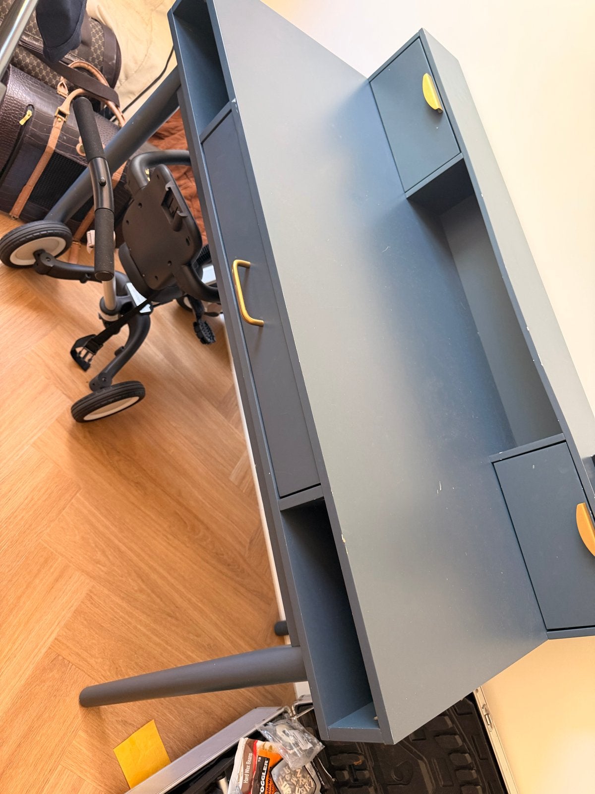 Blauw Bureau Maison du Monde goede kwaliteit, Ophalen, Zo goed als nieuw, Overige merken, Hout