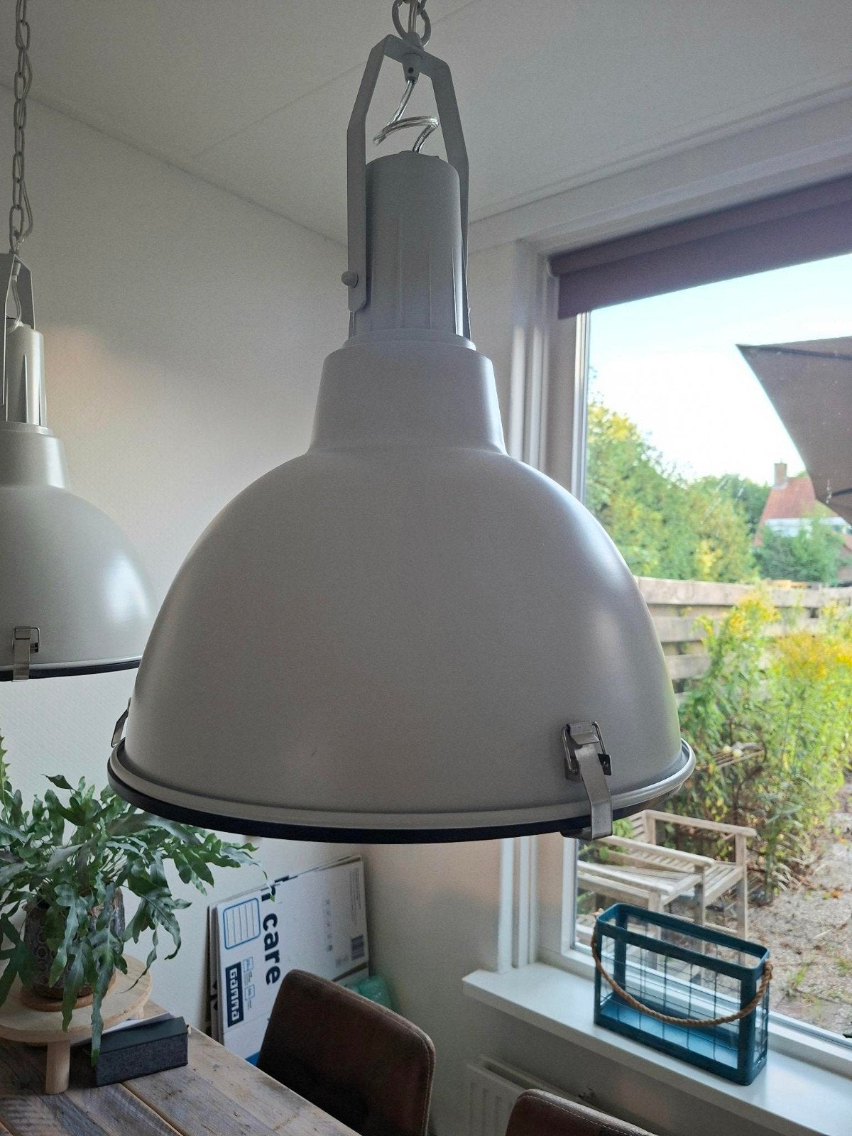 Set van 2 industriële hanglampen Brent (Karwei) -grijs, Ophalen, Gebruikt, E27 (groot)