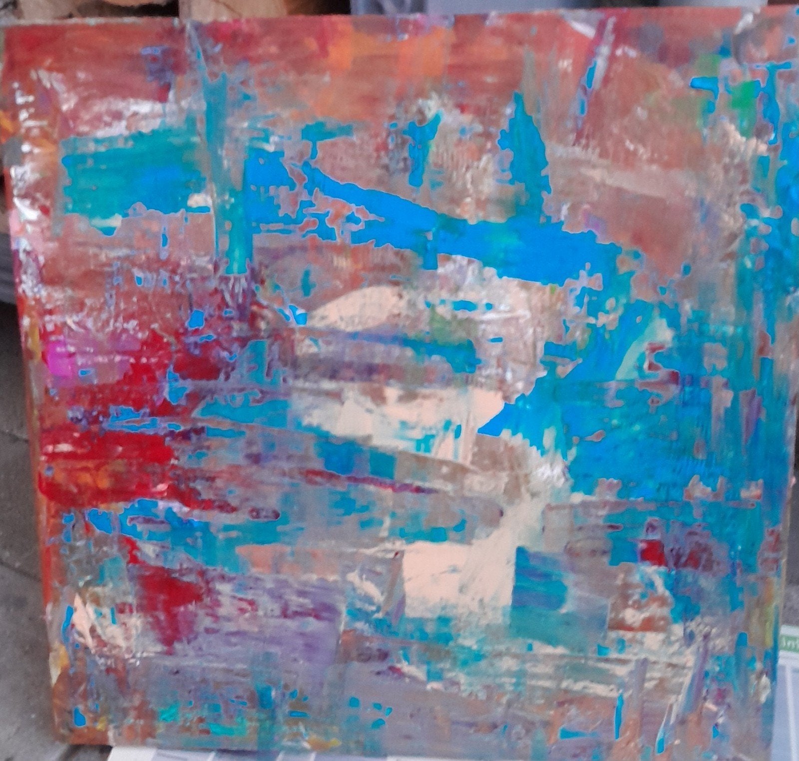 abstract schilderij " chaos", Ophalen of Verzenden