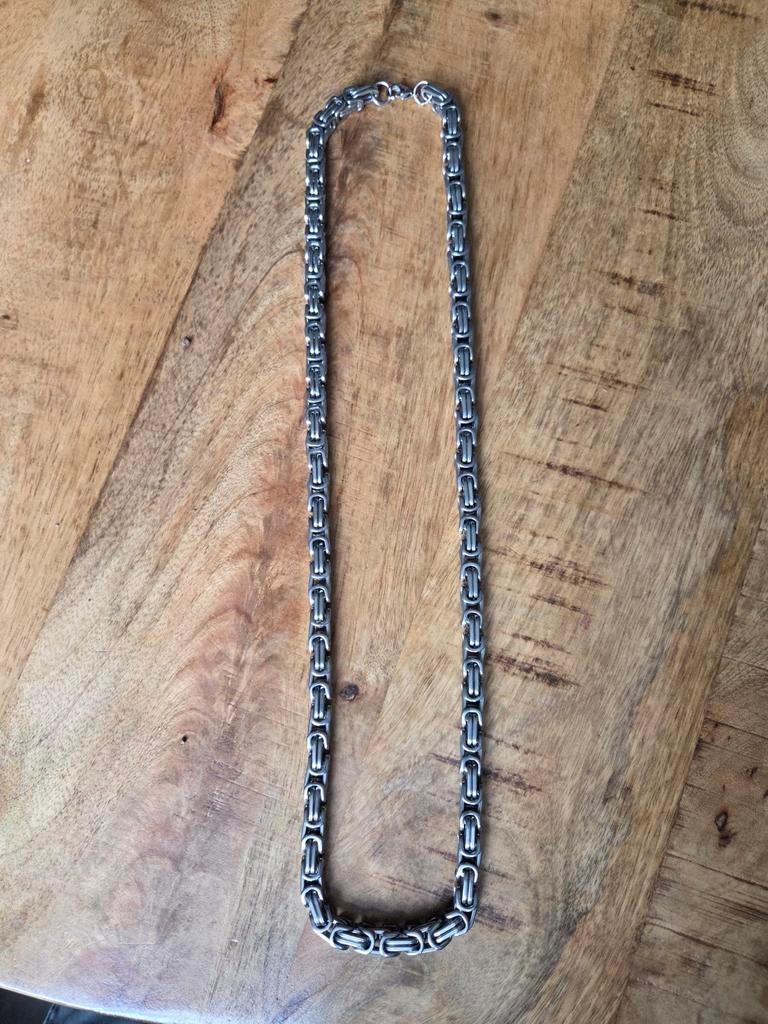 Luxe RVS koningsketting 79cm – stoere heren ketting – nieuw, Ophalen of Verzenden, Nieuw, Zilver, Overige materialen