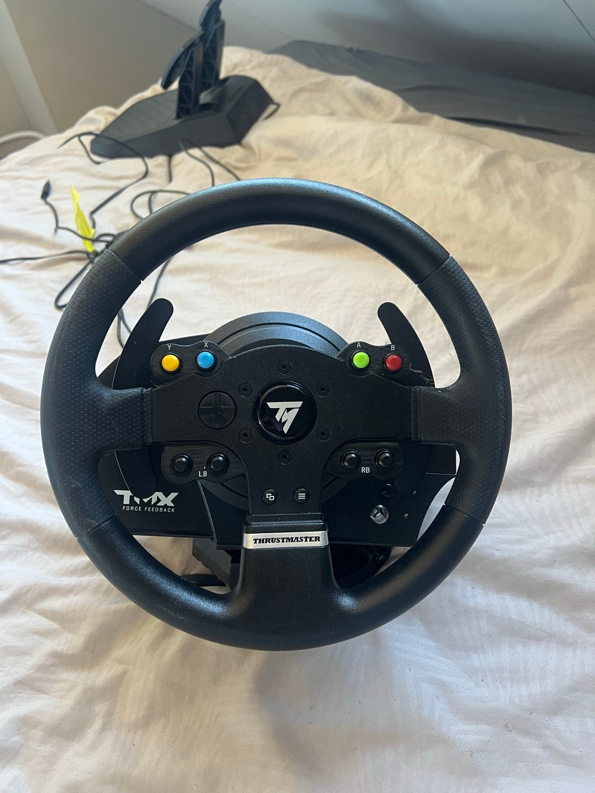 Thrustmaster TMX Force Feedback racestuur voor Xbox, Ophalen of Verzenden, Zo goed als nieuw, Stuurtje of Sportattribuut, Xbox One