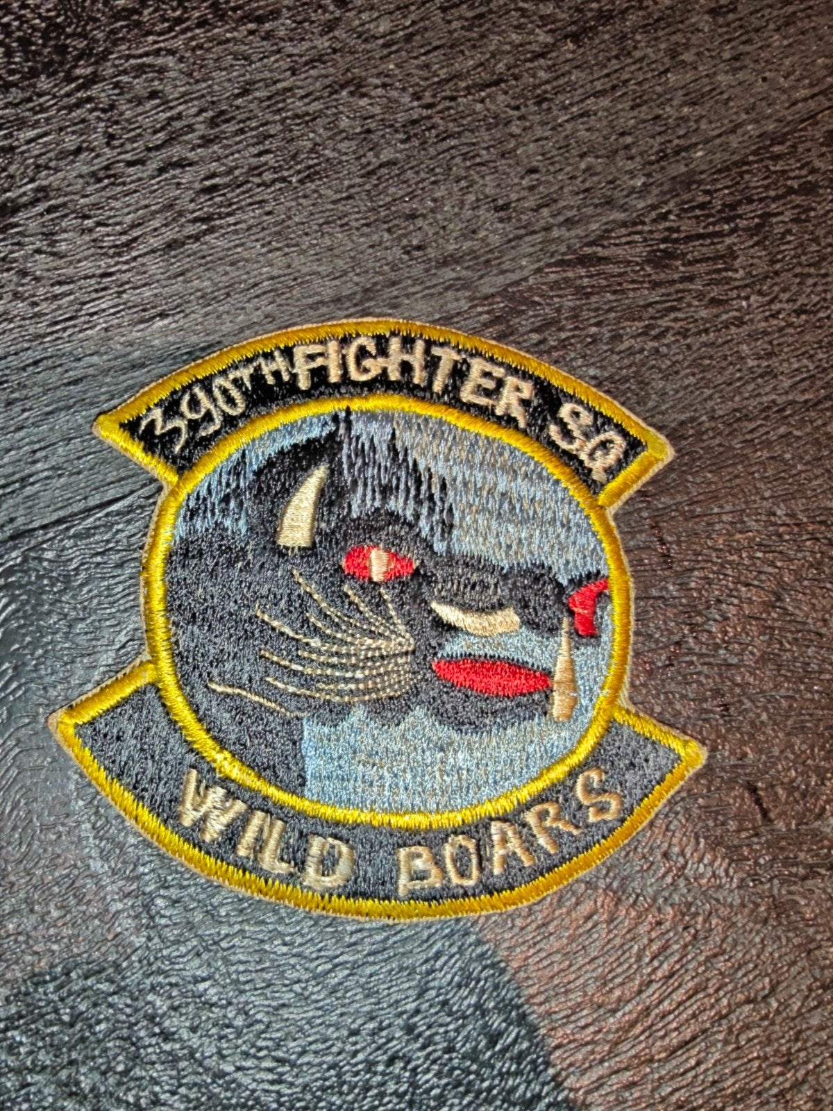 Patch , USAF 390th Fighter Squadron FS Wild Boars .., Ophalen of Verzenden, Luchtmacht, Amerika, Embleem of Badge