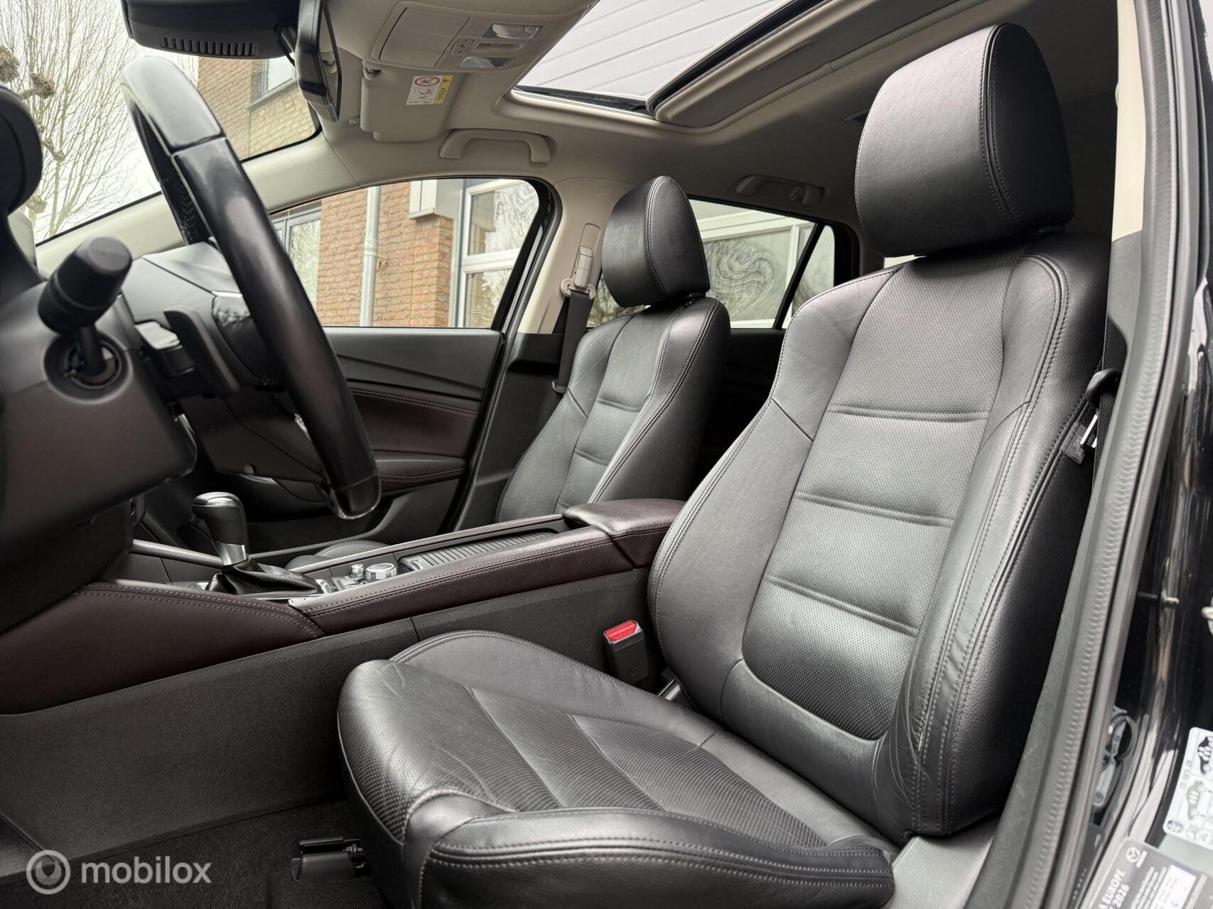 Mazda 6 Sportbreak 2.5 SkyActiv-G 192 GT-M Schuifdak Leer Na, Auto's, 6 sportbreak, Zwart, Leder, 2488 cc