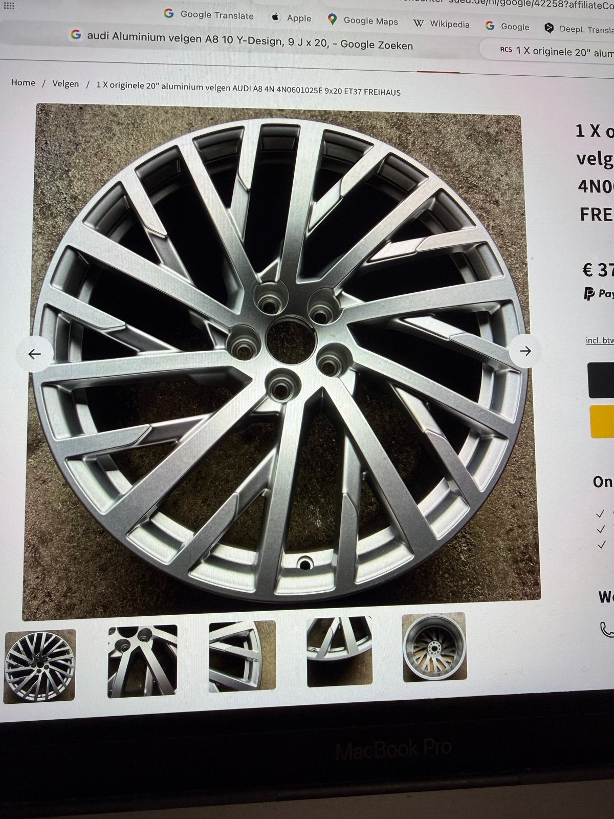 Originele Audi A8 S8 lichtmetalen velgen, Ophalen, Gebruikt, Velg(en), Personenwagen