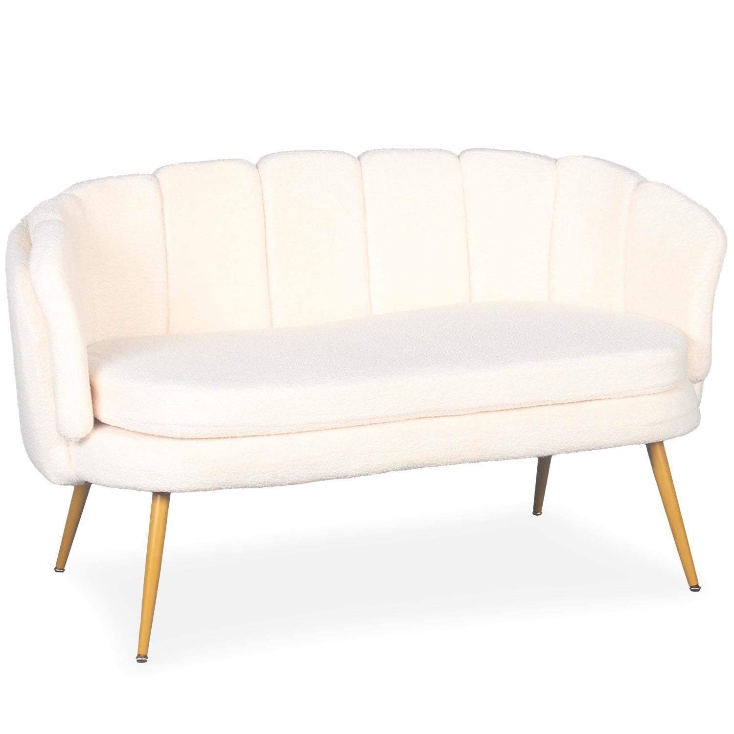 Te koop 2 zits bankje/ bruidsbankje creme, Ophalen, 150 tot 200 cm, Tweepersoons, 75 tot 100 cm