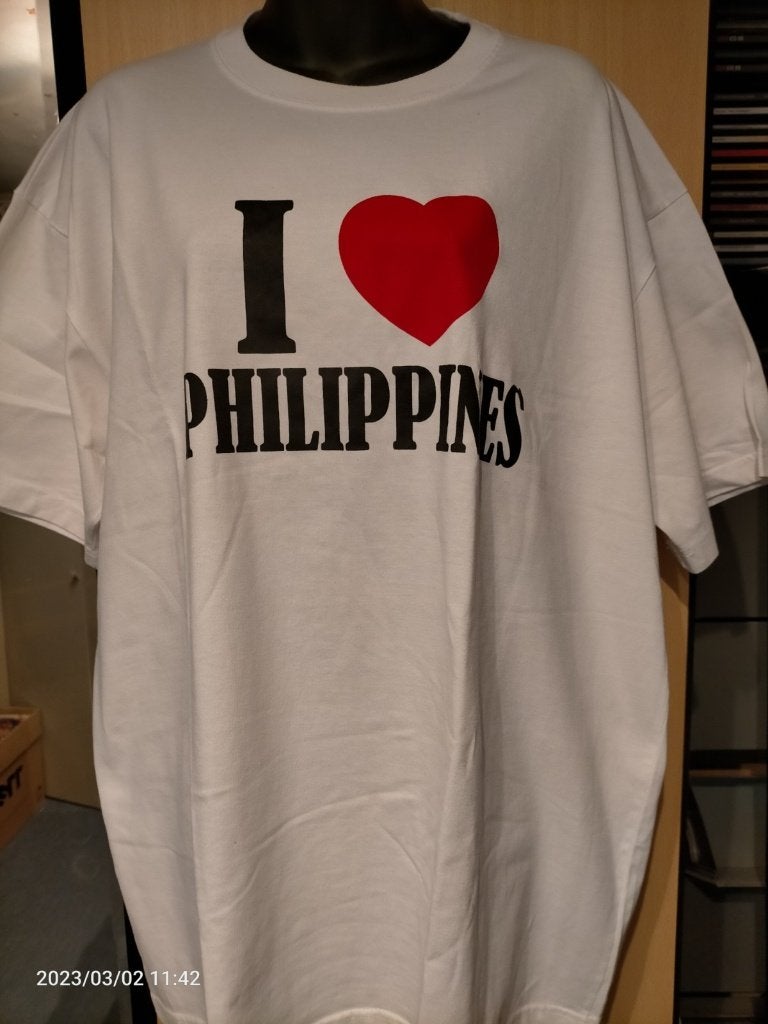 Shirt I love philippines M/V, Verzenden, Nieuw, Overige maten