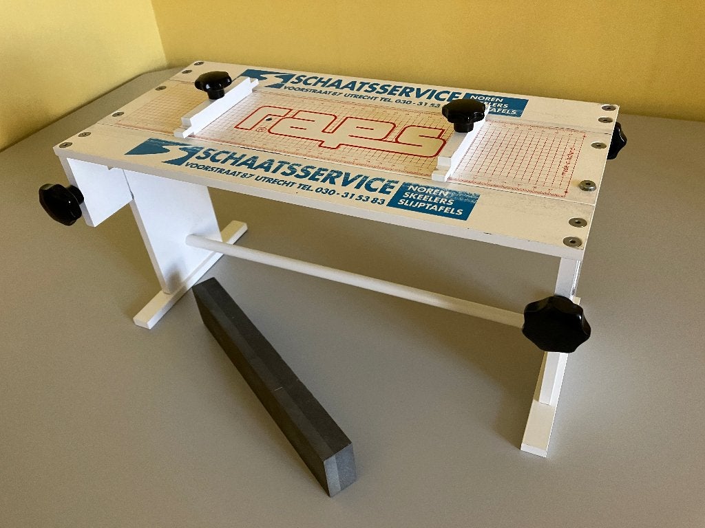 Slijptafel Raps met slijpsteen grof en fijn, Sport en Fitness, Schaatsen, Ophalen of Verzenden, Zo goed als nieuw, Overige typen