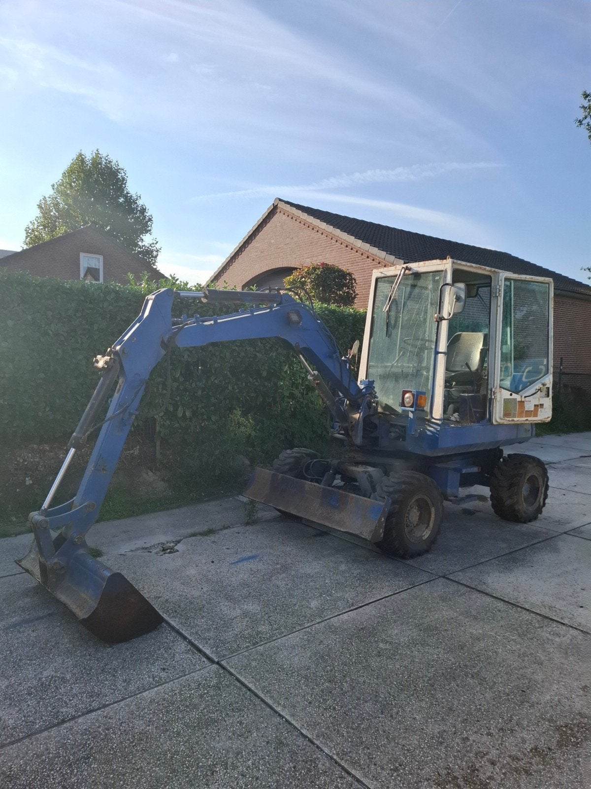 minigraver bandenkraan mobiele kraan, Zakelijke goederen, Ophalen of Verzenden, Graafmachine