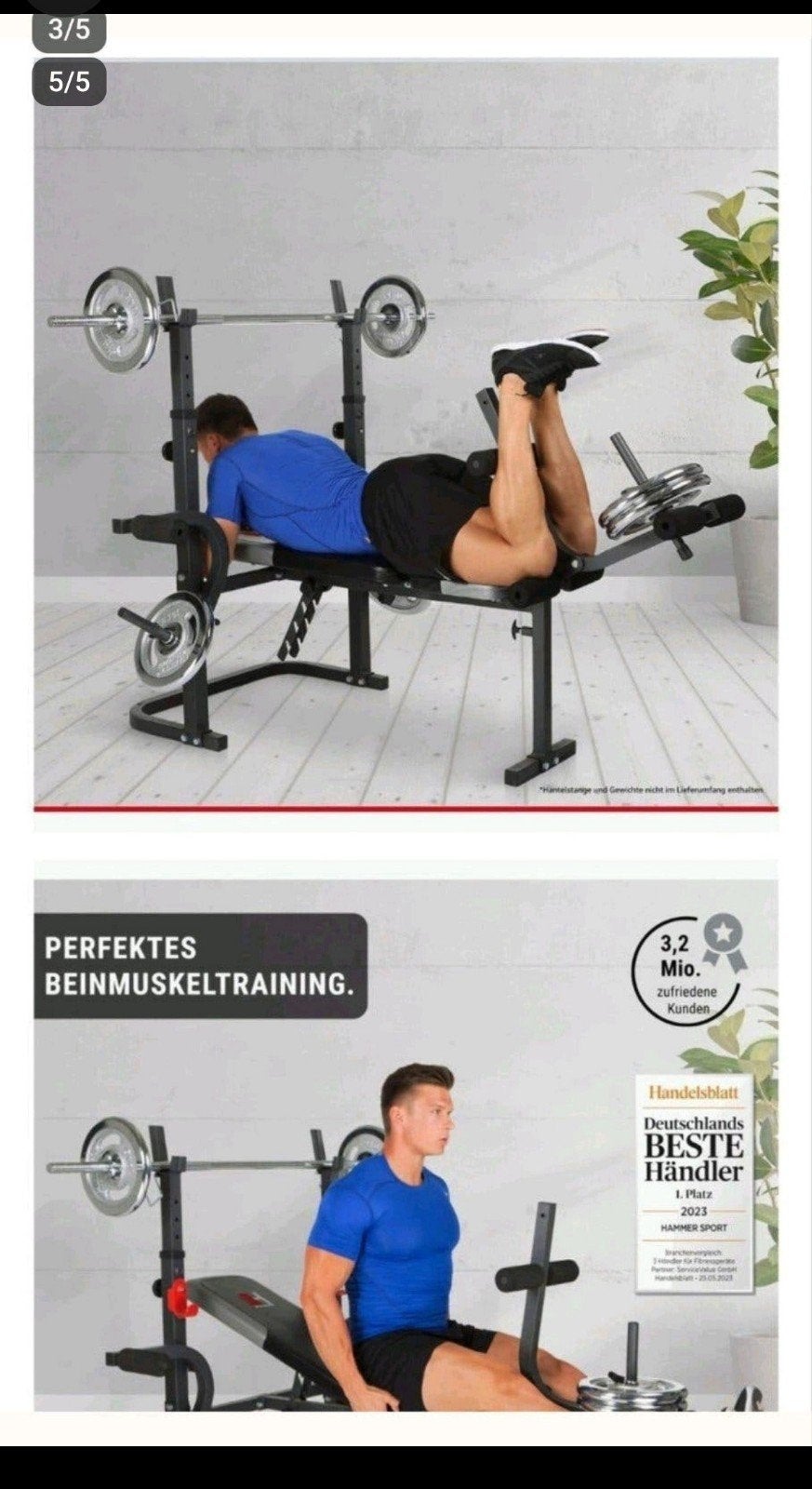 Nieuwe Fitness Halterbank Gym - Bermuda XT Bank, Overige typen, Nieuw, Metaal, Buik