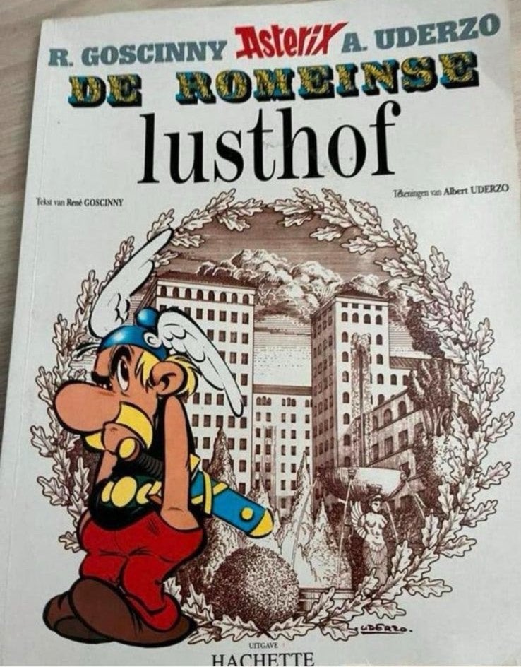 ASTERIX DE ROMEINSE LUSTHOF uitgave 1971, Eén stripboek, Ophalen of Verzenden, Gelezen