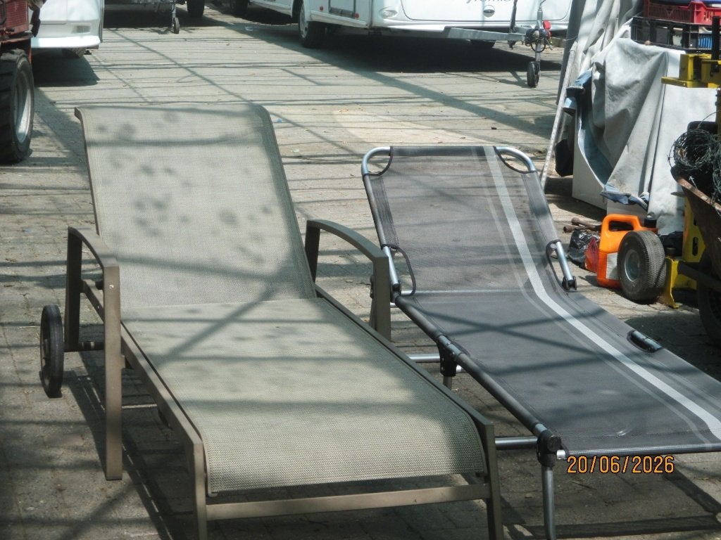 mooie ligbedden, Tuin en Terras, Ligbedden, Ophalen, Gebruikt, Aluminium, Verstelbaar
