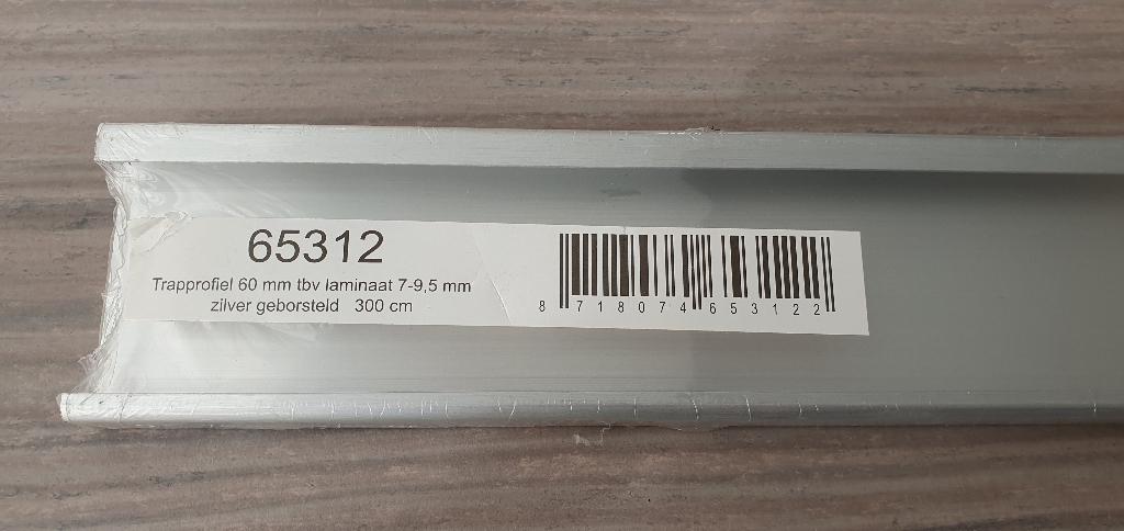 trapneusprofiel laminaat 7 tot 9.5mmZilver, Ophalen, Overige materialen, Overige typen, Nieuw