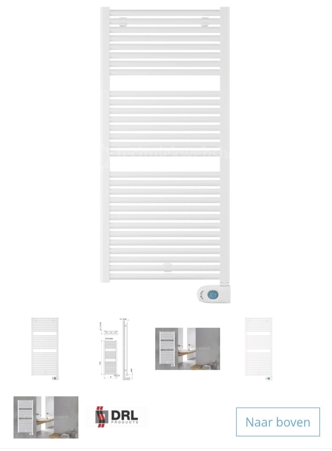 DRL Claudia Elektrische Handdoekradiator 600W Nieuw in Doos, 500 tot 800 watt, Radiator, Nieuw, Minder dan 60 cm