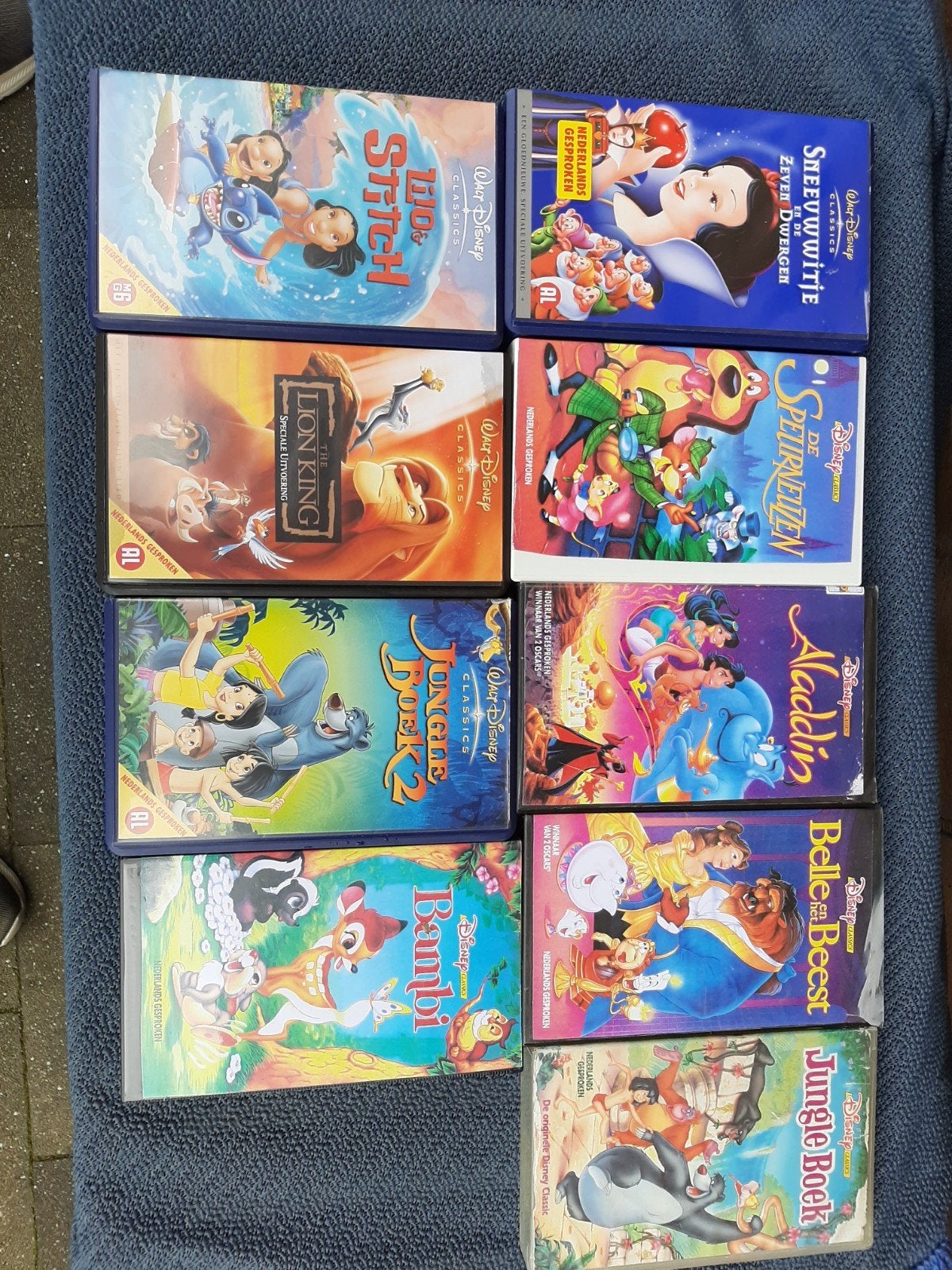 Disney Classics VHS: Jungle Boek, Lion King, Bambi,, Cd's en Dvd's, Nederlands ondertiteld, Gebruikt, Alle leeftijden, Kinderfilm