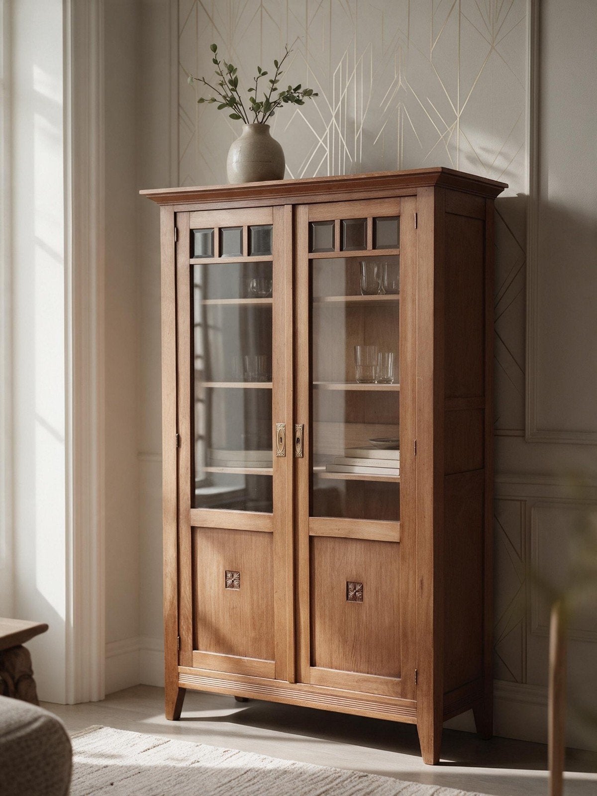 antieke kast Art Deco boekenkast /vitrinekast 1930, Ophalen