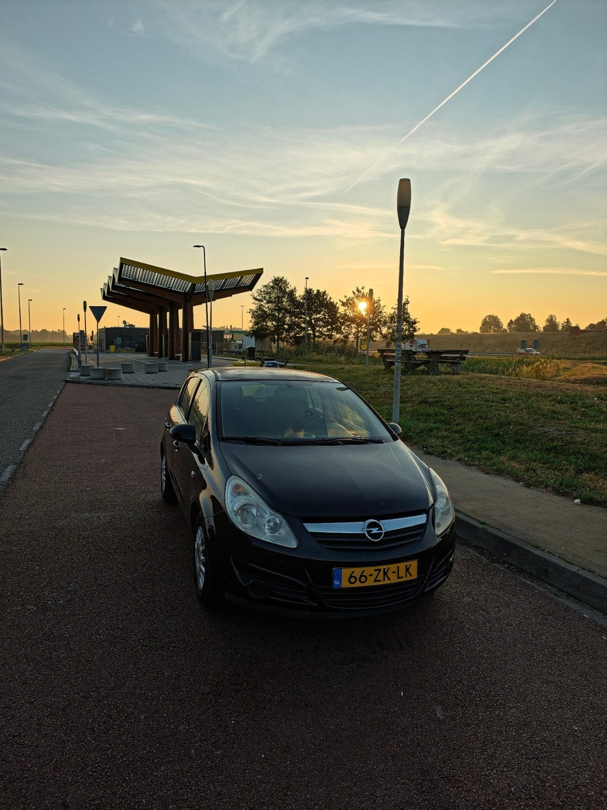 Opel Corsa 1.2 16V 5D 2008 Zwart loop of sloop, Auto's, Voorwielaandrijving, 4 cilinders, 1229 cc, Origineel Nederlands