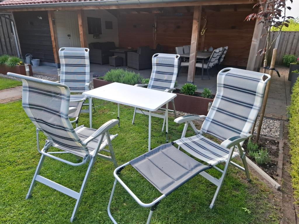 Complete kampeerset met stoelen en tafel, Ophalen, Zo goed als nieuw, Campingstoel