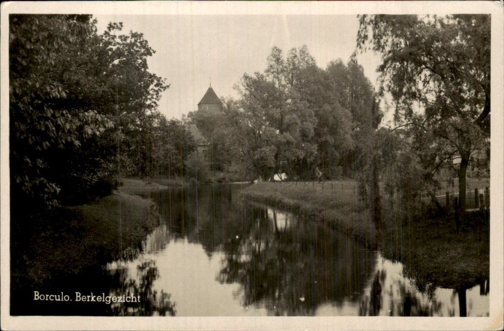 Borculo - Berkel - Gezicht, Verzamelen, Ansichtkaarten | Nederland, Ophalen of Verzenden, 1920 tot 1940, Gelopen, Gelderland