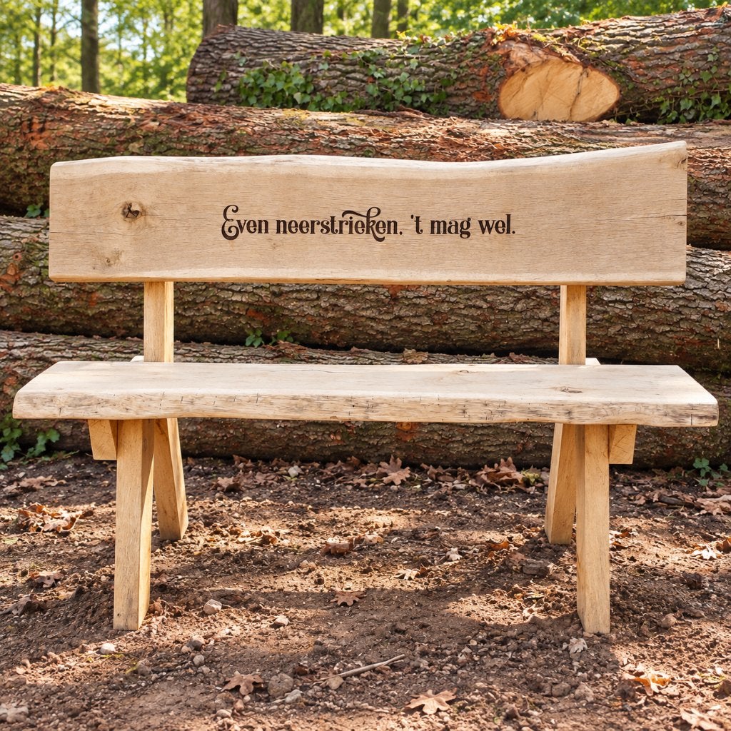 Eiken tuinbank massief eiken | 120-200 cm