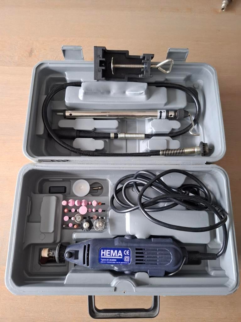 Multitool met diverse onderdelen in draagkoffer, Ophalen, Gebruikt
