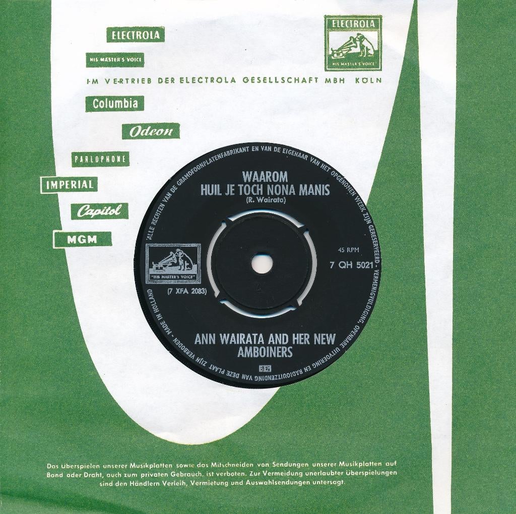 2521 Ann Wairata - Waarom huil je toch Nona Manis (1963), Gebruikt, 7 inch, Single, Ophalen of Verzenden