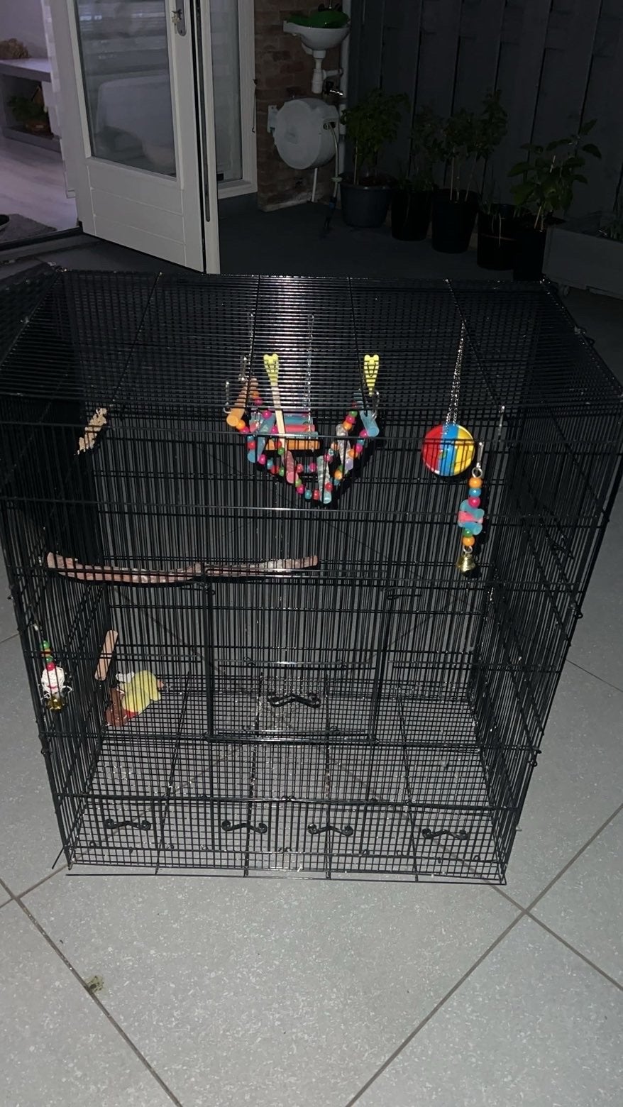 Vogelkooi- zo goed als nieuw, Dieren en Toebehoren, Verzenden, Zo goed als nieuw, Metaal, Vogelkooi