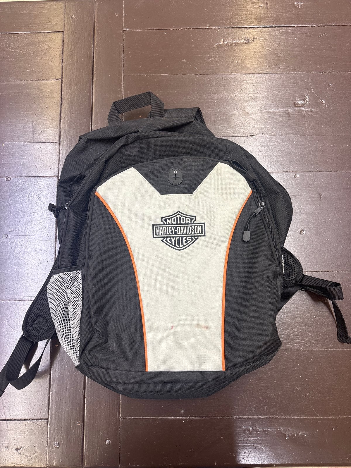 Harley-Davidson Rugzak - Zwart/Wit, Gebruikt, Usa, 25 tot 40 cm, Waterdicht