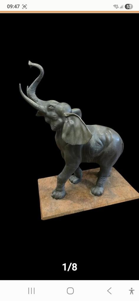 Super grote bronzen olifant 120 cm hoog, Antiek en Kunst, Ophalen