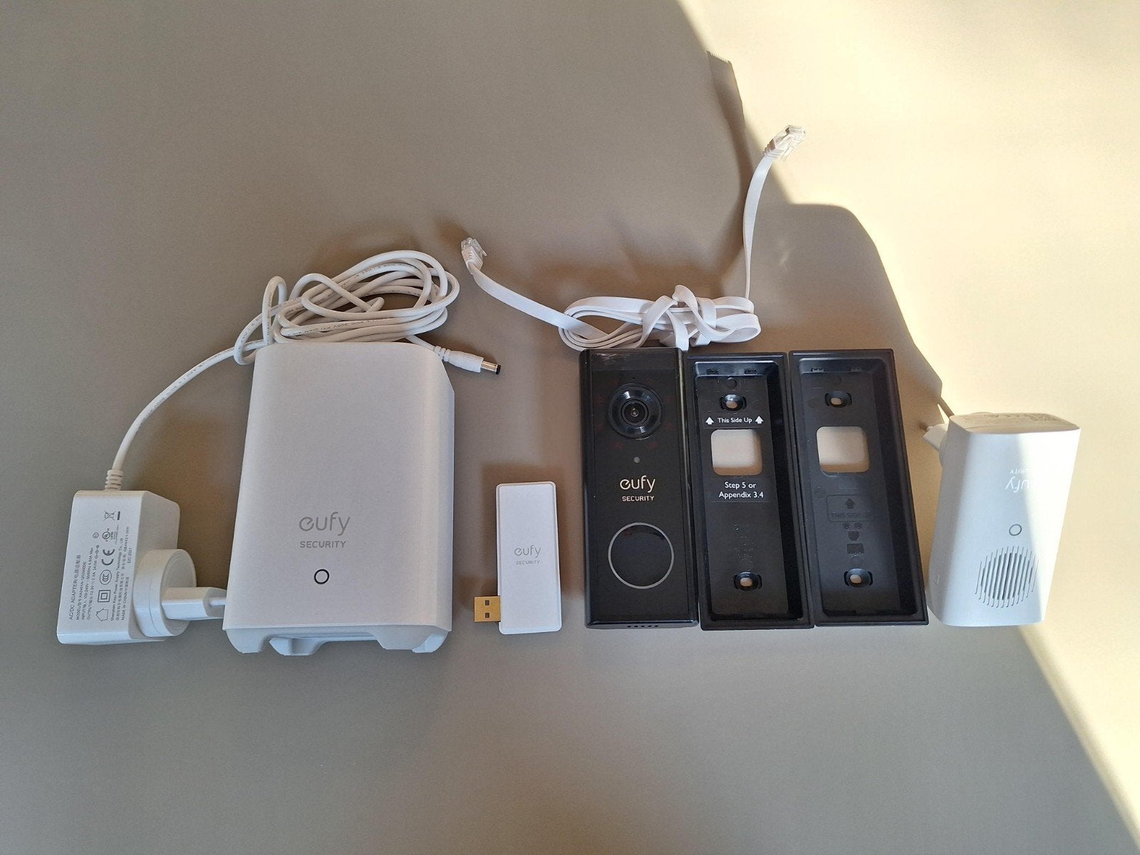 Eufy S220 / T8210 2K deurbel + HomeBase 2 + Chime, Ophalen of Verzenden, Ingebouwde camera, Zo goed als nieuw, Draadloos