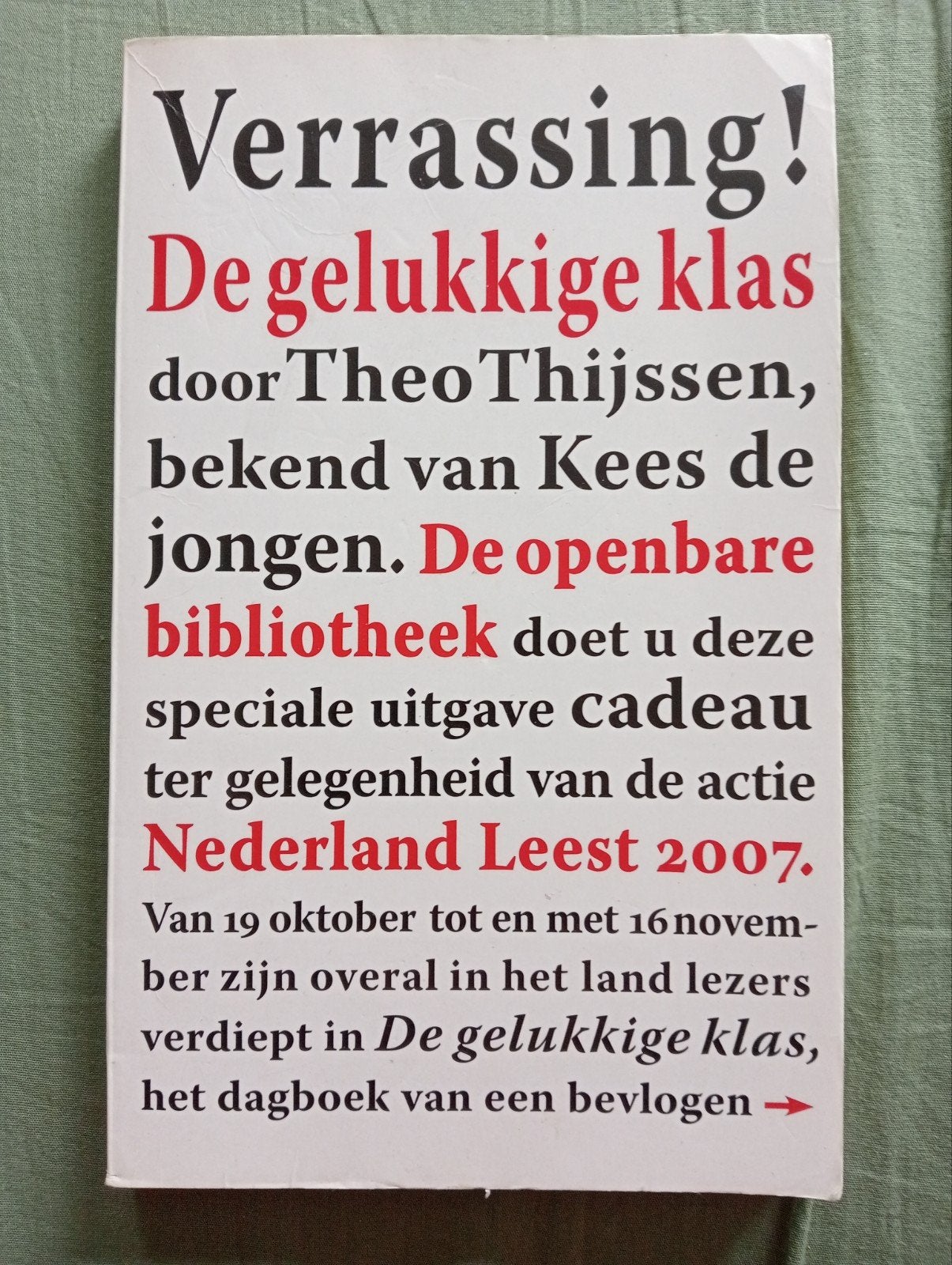 De Gelukkige Klas - Theo Thijssen (Nederland Leest 2007), Boeken, Ophalen of Verzenden, Gelezen, Theo Thijssen