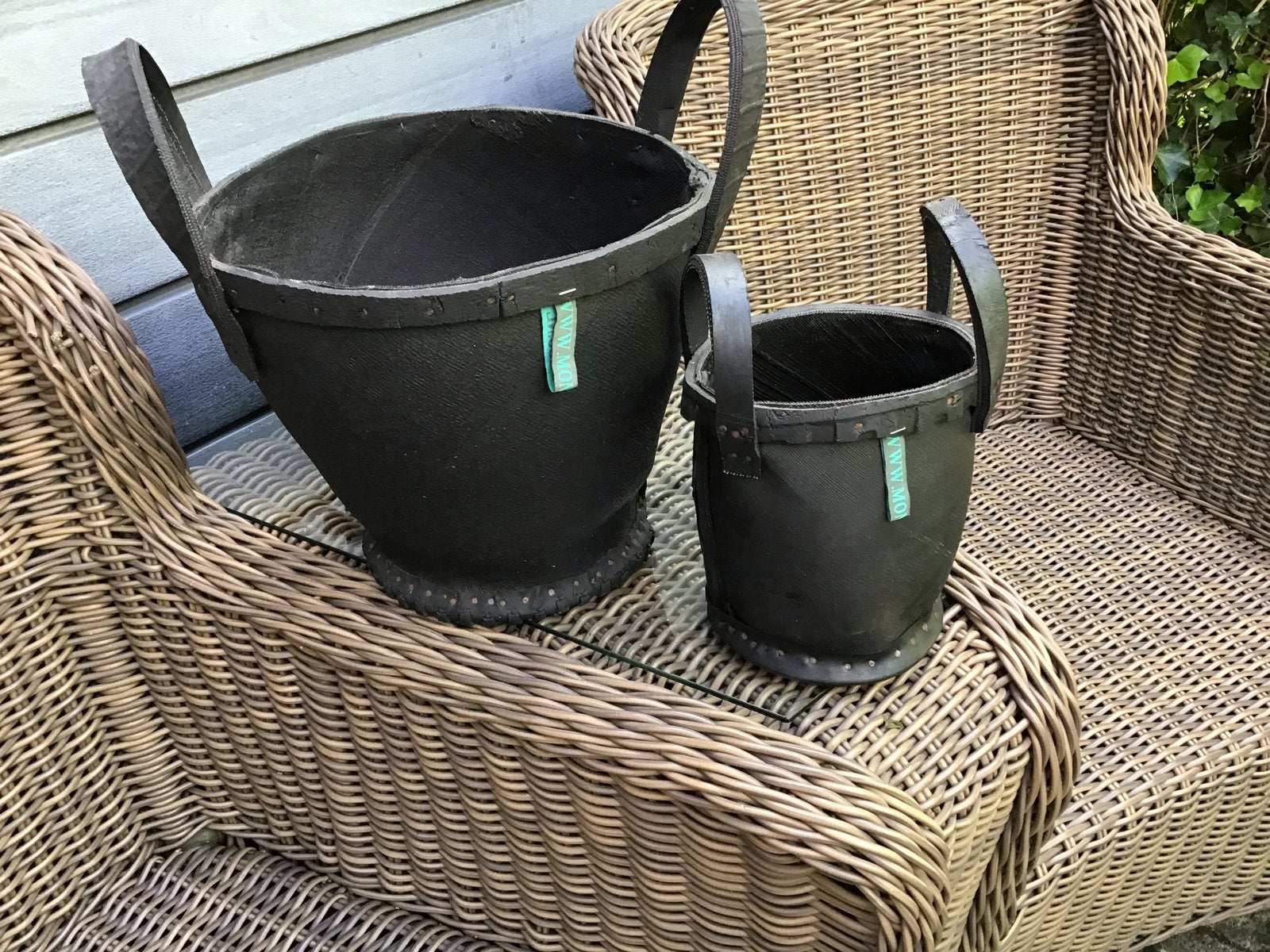 Set van 2 duurzame plantenbakken van gerecycled rubber, Ophalen of Verzenden