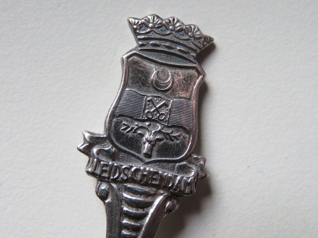 Verzilverd Lepeltje Wapen Leidschendam, Overige materialen, Verzenden, Verzilverd, Zo goed als nieuw