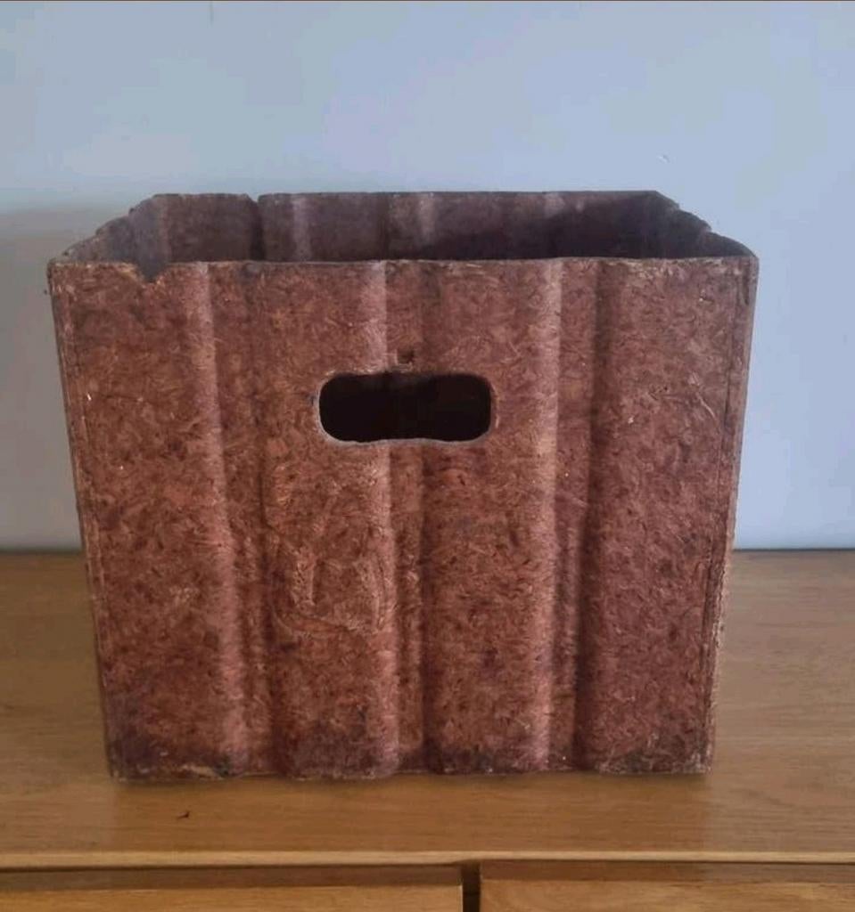 Stoere houten flessenkrat opbergkrat krat, Ophalen of Verzenden, Zo goed als nieuw, Rechthoekig, Hout