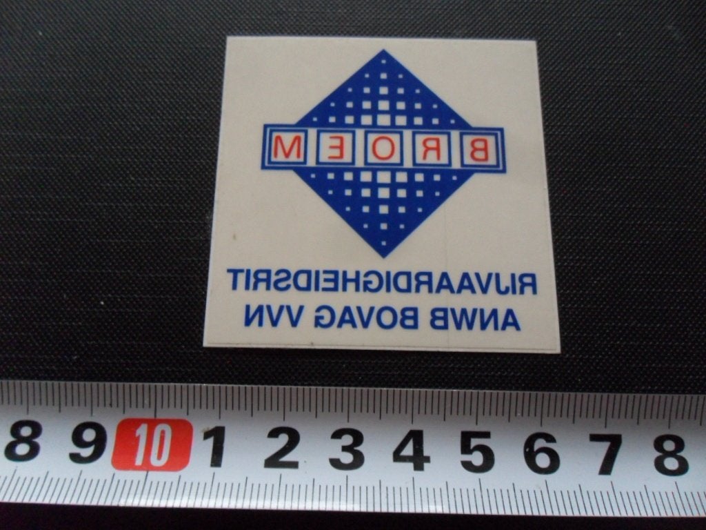 sticker Raamsticker BROEM Rijvaardigheidsrit ANWB BOVAG VVN, Ophalen of Verzenden, Zo goed als nieuw