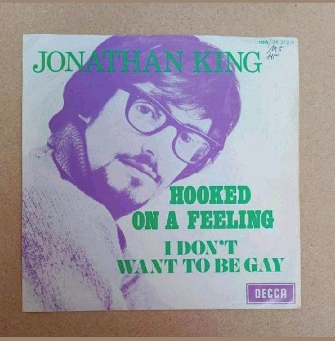 Jonathan King  - Hooked On A Feeling, Beschermende buitenhoes, Ophalen of Verzenden, Gebruikt, Pop
