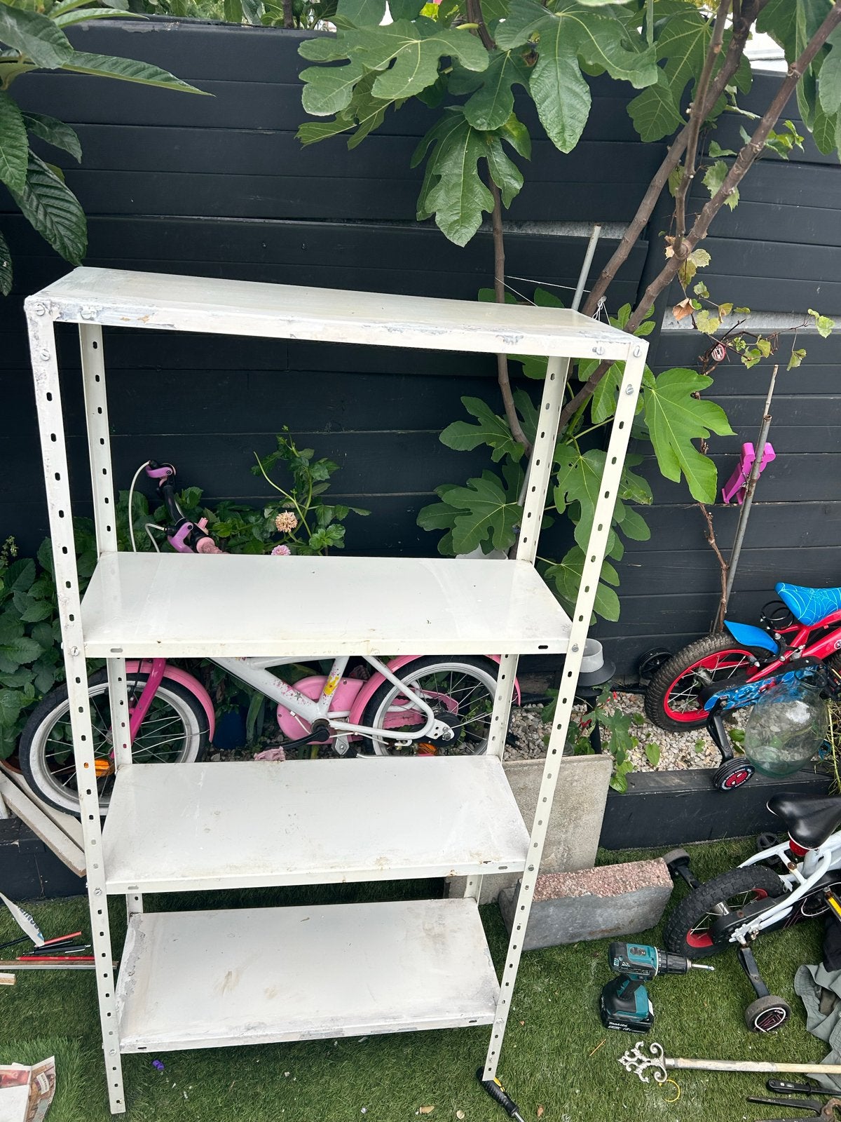 Stevige 2 metalen stellingkast met 7planken, Ophalen of Verzenden, Gebruikt