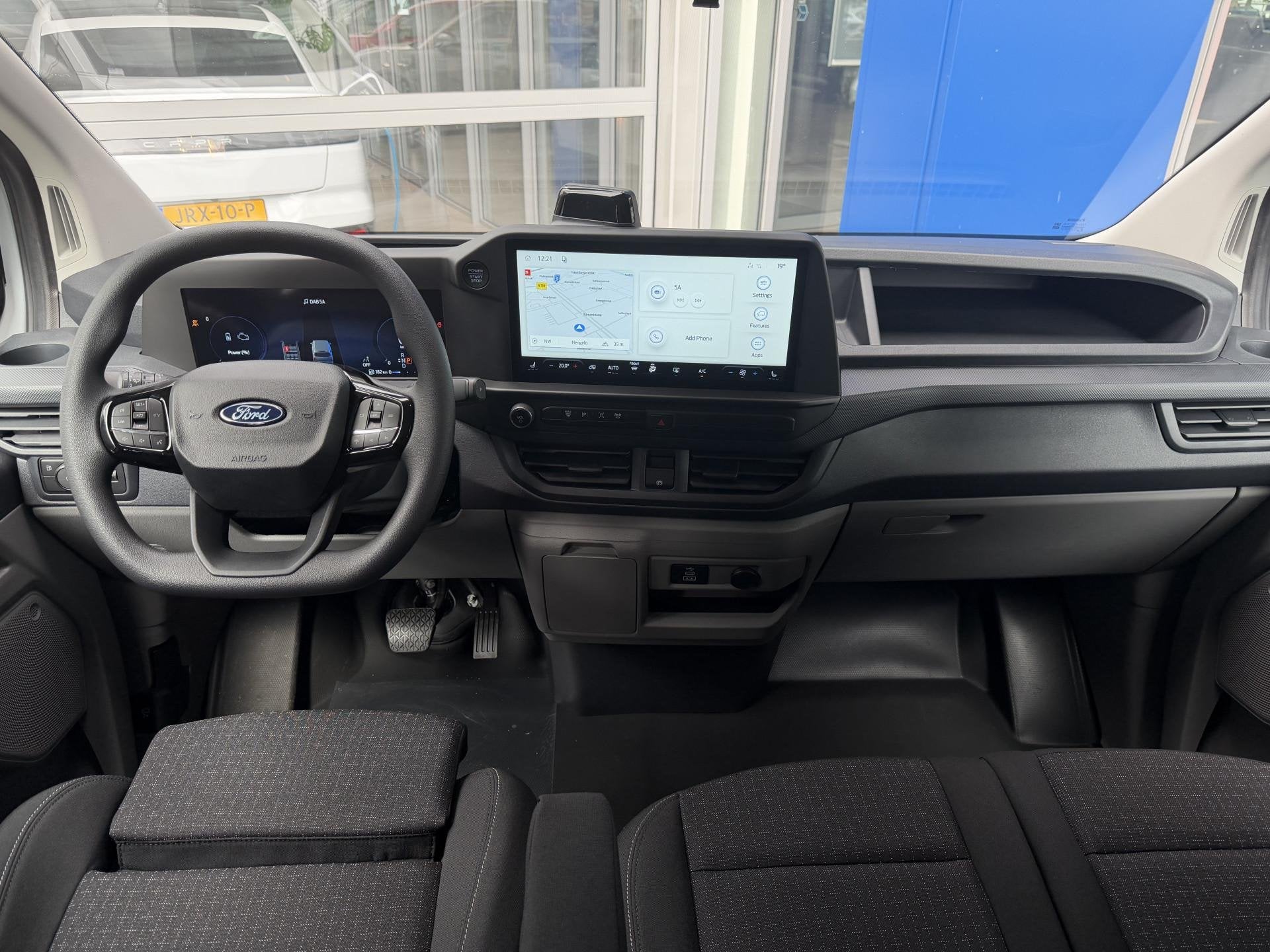 Ford Transit Custom Dubbel Cabine 320 2.5 PHEV L2H1 Trend |, Auto's, 12 maanden, Zwart, 4 cilinders, Wit