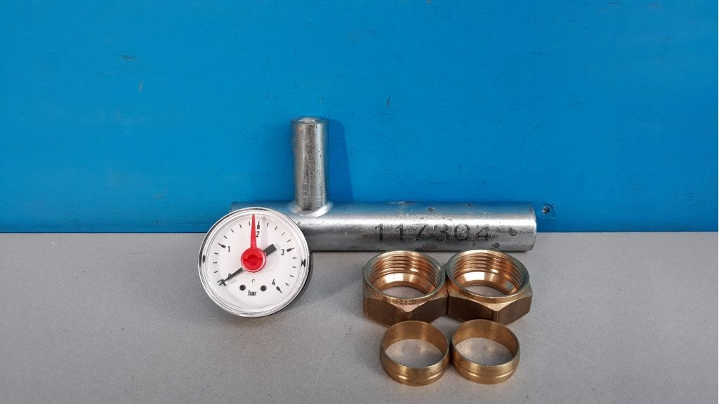 Manometer met T-stuk set Remeha Avanta CW3 Art.nr.:S100350, Niet ingevuld, Cv-ketel of Combi-ketel, Niet ingevuld, Nieuw