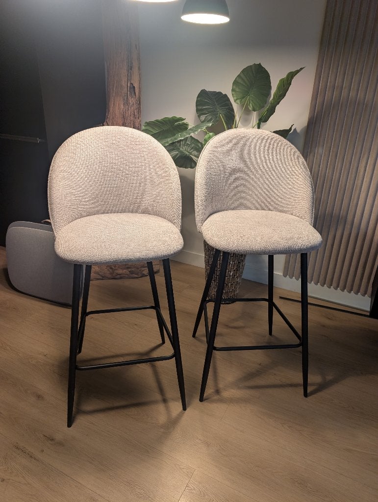 2 bar stoelen, Huis en Inrichting, Ophalen, Zo goed als nieuw, Wit, Twee
