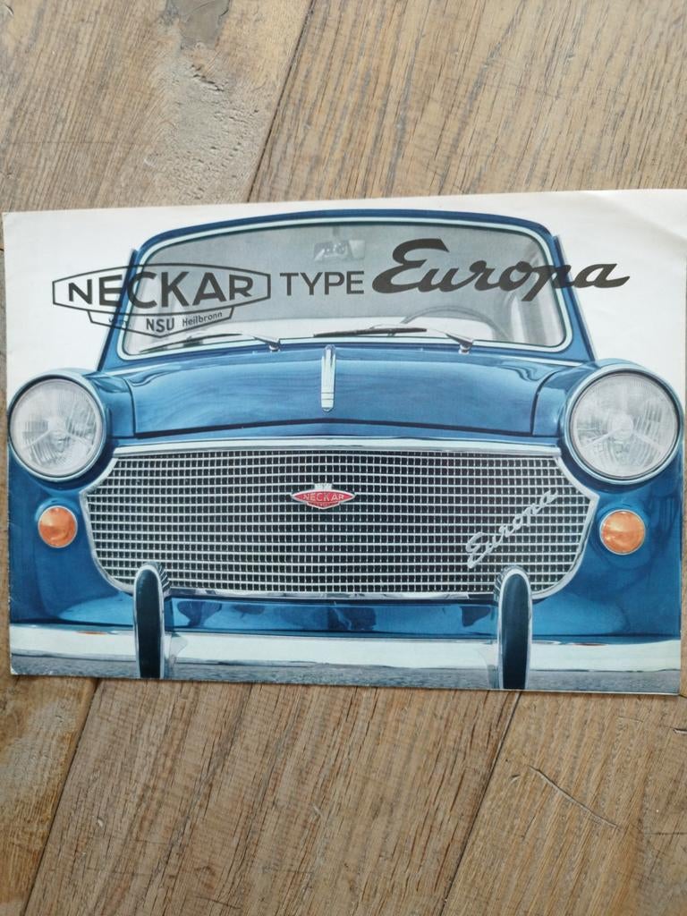 Neckar Europa brochure uit 1962 - 8 pagina's, Ophalen of Verzenden, Zo goed als nieuw, Neckar