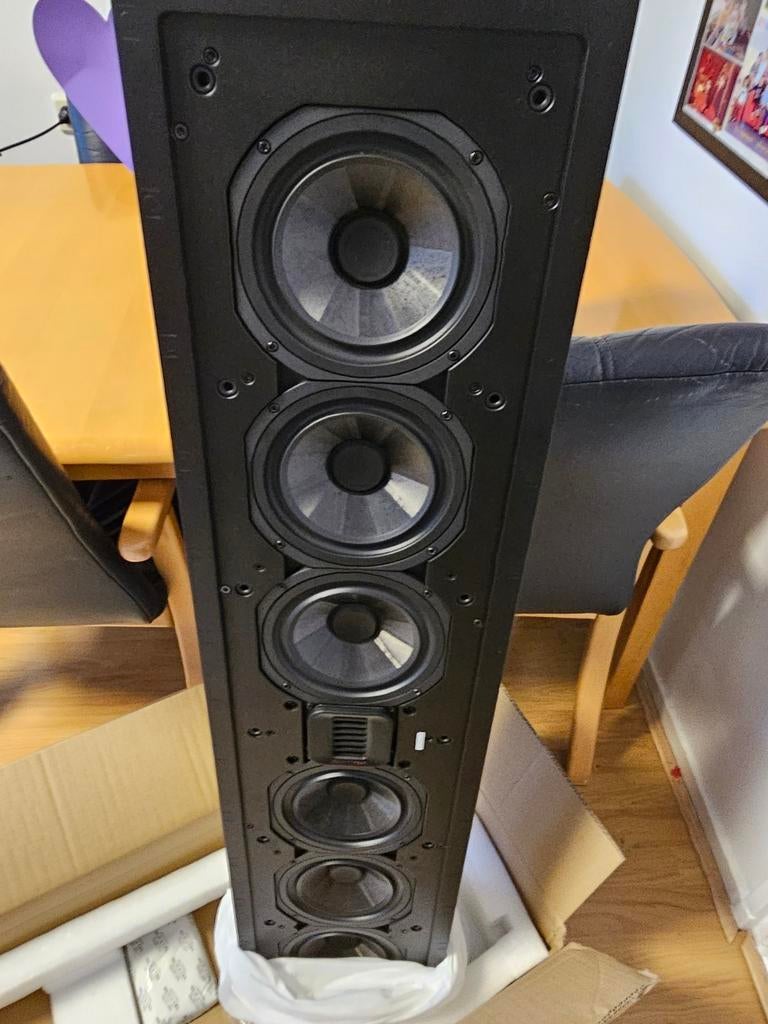 Martin Logan Monument 7XW In-Wall Speaker - Nieuw, Nieuw, 120 watt of meer, Front, Rear of Stereo speakers, Ophalen