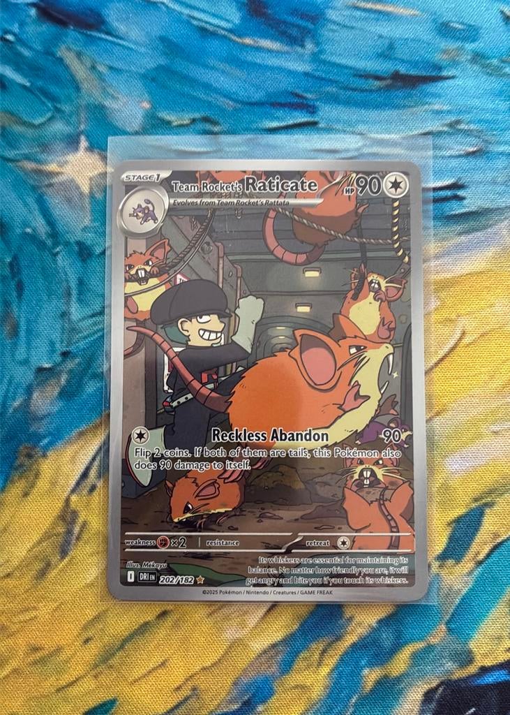 Team Rocket’s Raticate Pokémon kaart 202/182, Verzenden, Zo goed als nieuw