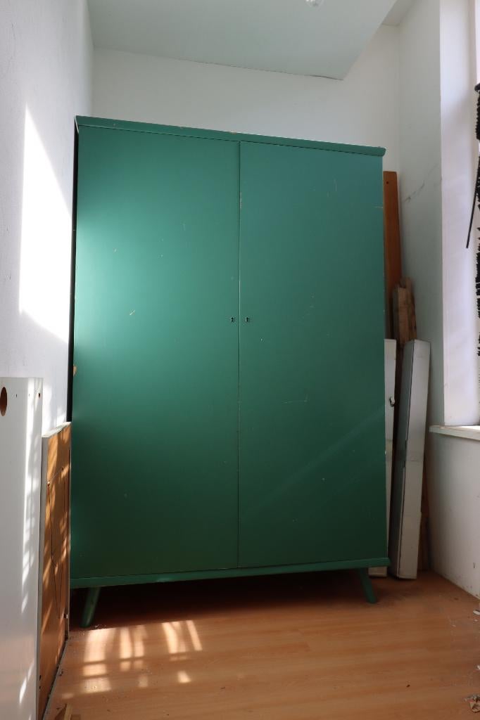 50er jaren kast, Huis en Inrichting, Kasten | Kledingkasten, Gebruikt, 150 tot 200 cm, 100 tot 150 cm, 50 tot 75 cm, Met deur(en)