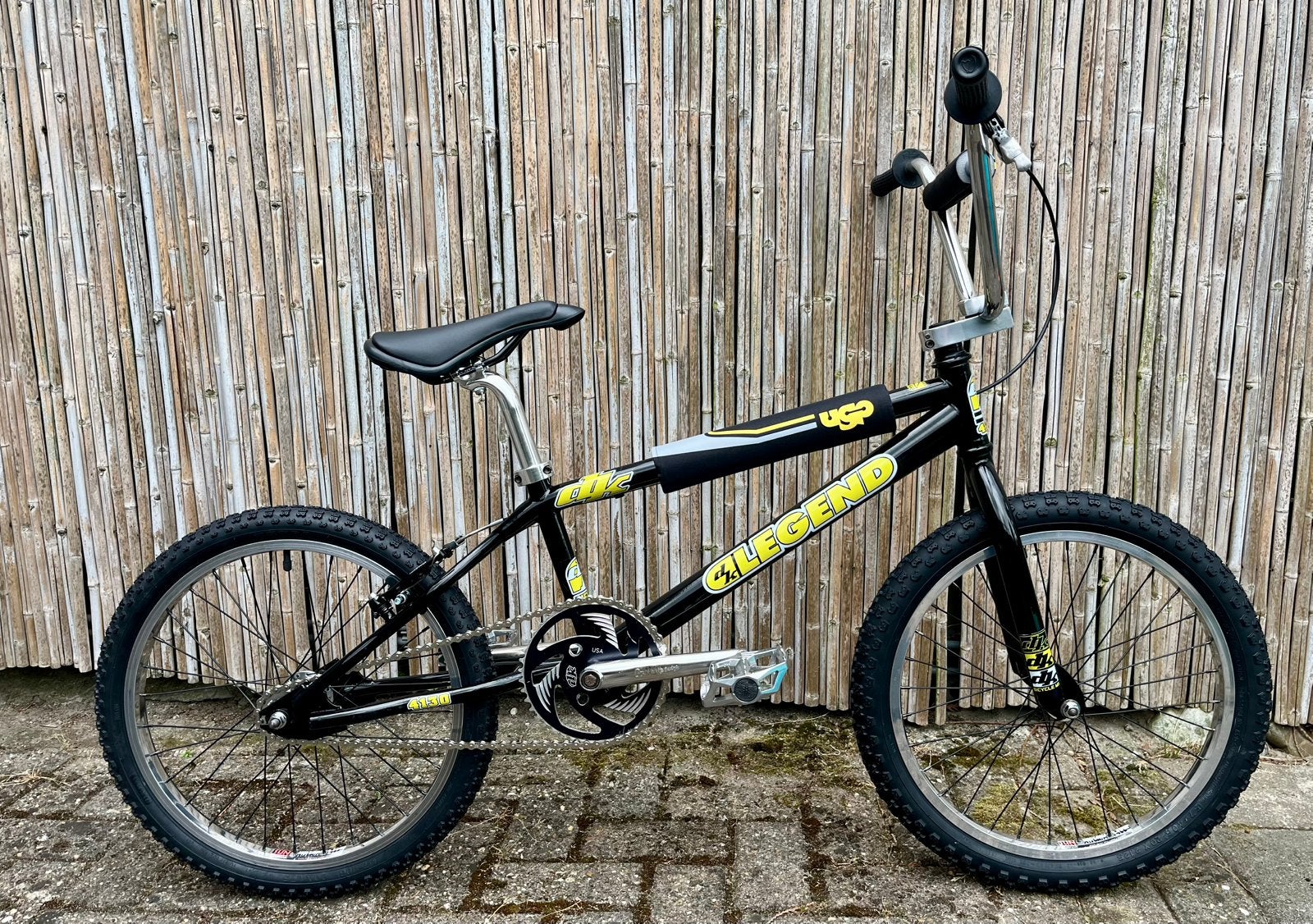 DK Legend Team ‘98 midschool BMX, Profile cranks, UGP padset, Fietsen en Brommers, Ophalen, Gebruikt, Velgrem, Chroom