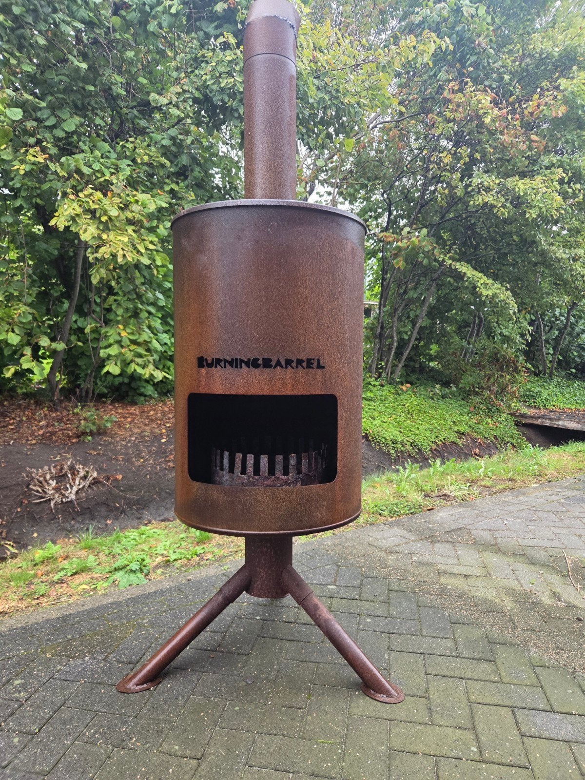 Burning Barrel tuinhaard, Ophalen, Gebruikt