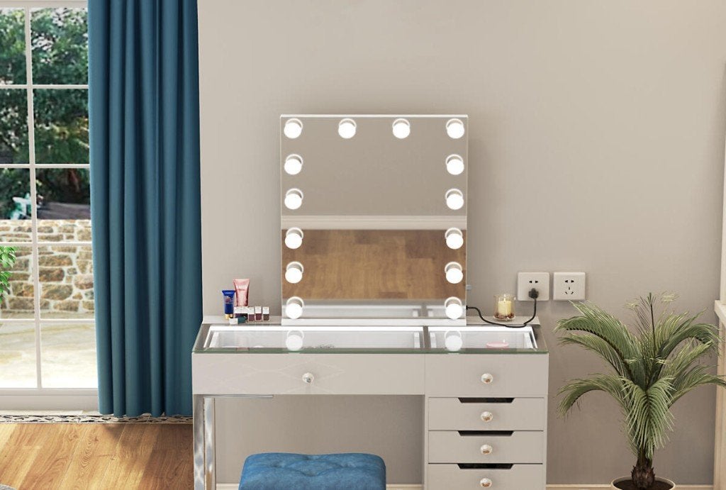 Hollywood spiegel makeup vanitii pro 65x80 cm (bxh), Minder dan 50 cm, Nieuw, Ophalen of Verzenden, Minder dan 100 cm