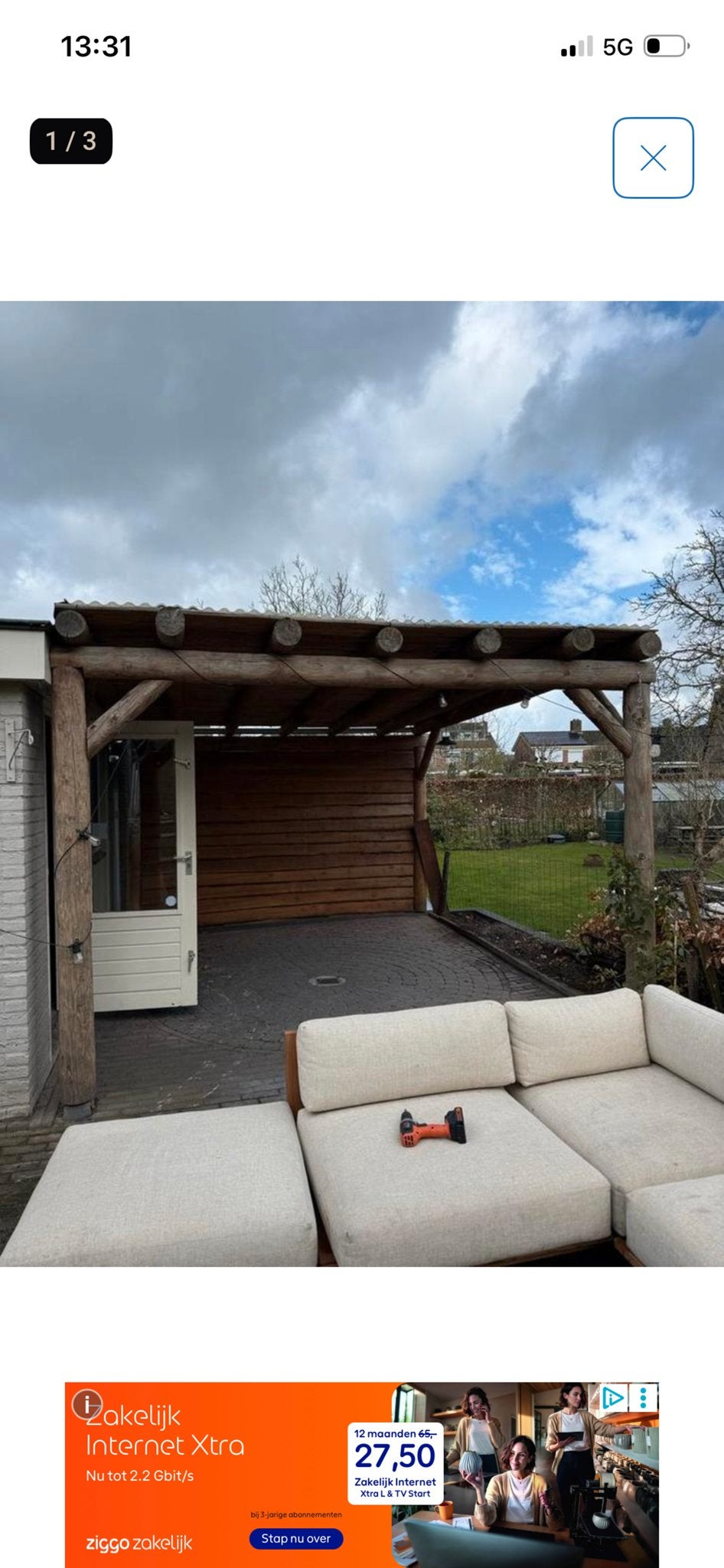 Gezocht handige harry die onze overkapping kan plaatsen, Tuin en Terras, Ophalen of Verzenden, Gebruikt, Overige typen