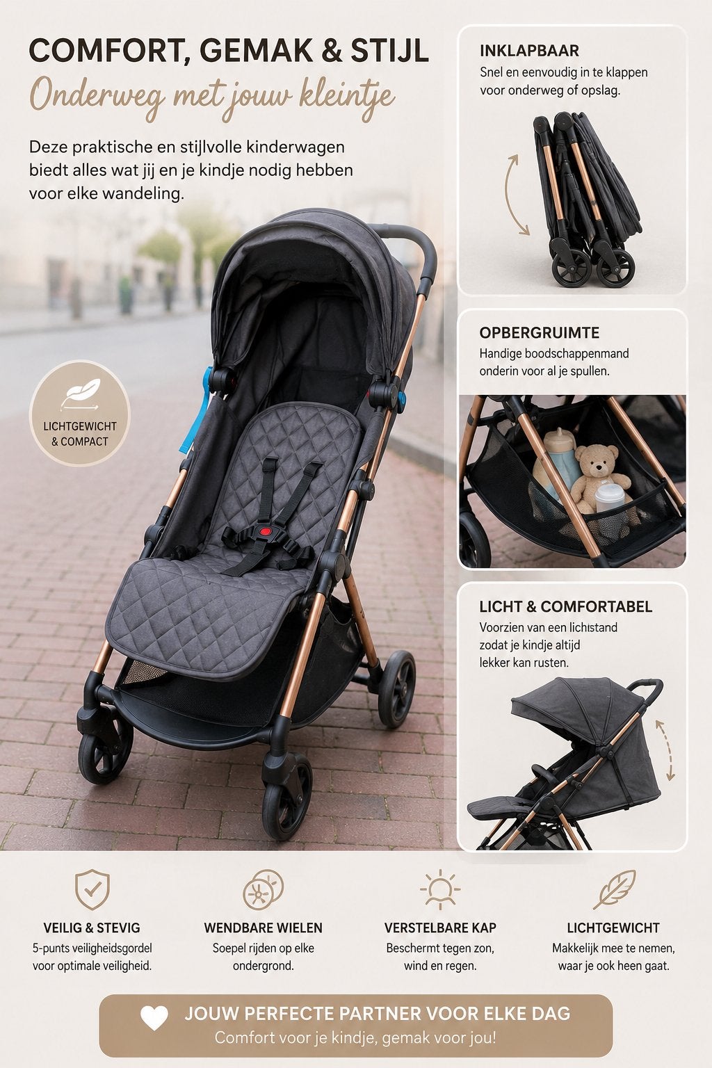 buggy, Ophalen of Verzenden, Zo goed als nieuw, Overige merken, Verstelbare rugleuning