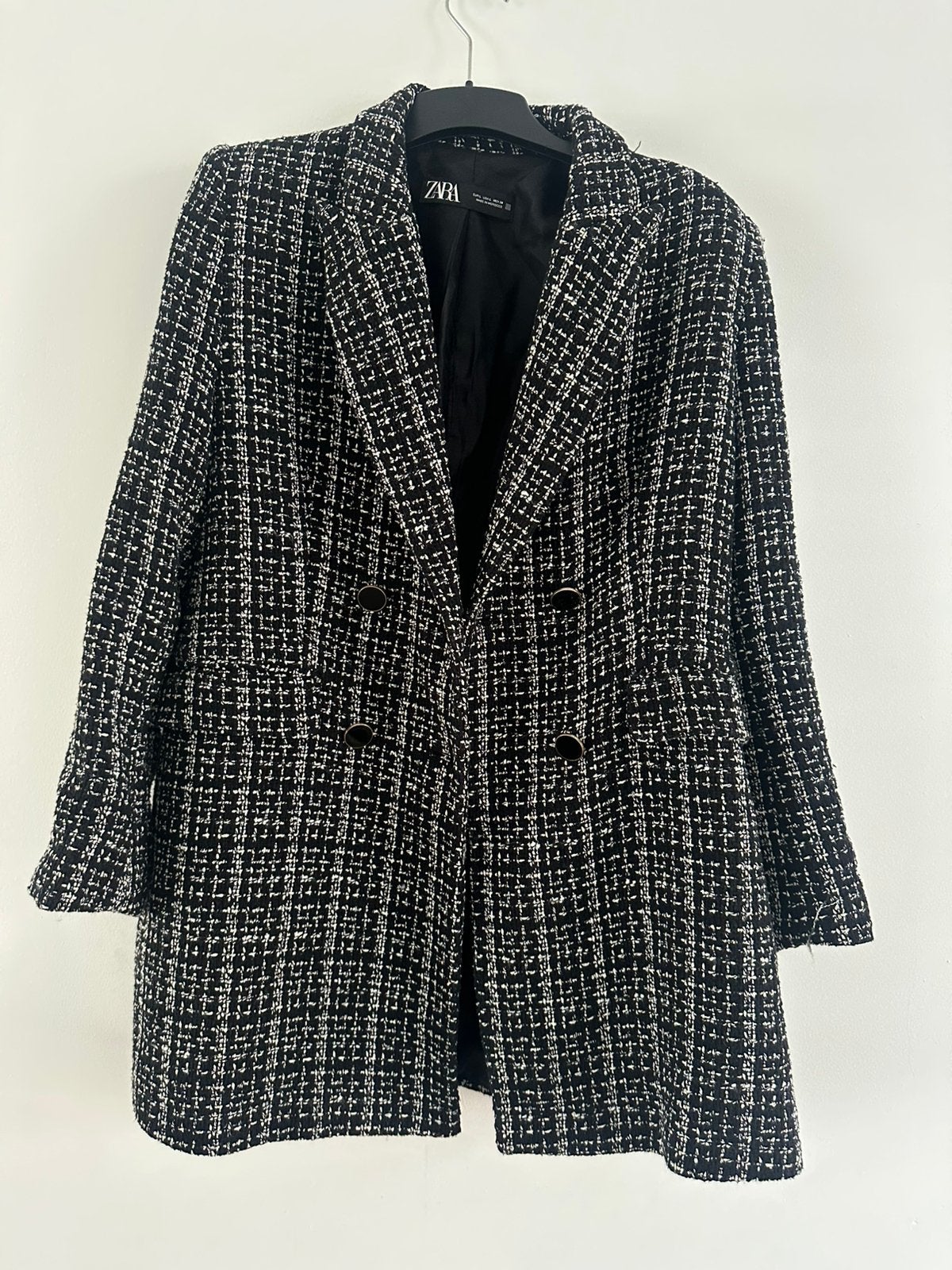 Blazer zwart Zara maat l, Ophalen of Verzenden, Gedragen, Maat 42/44 (L), Zwart