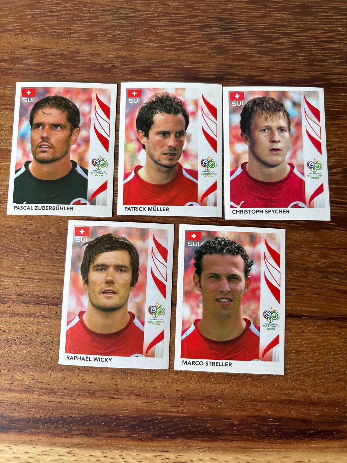 Panini WK 2006 Zwitserland Voetbalplaatjes - 5 Stuks, Verzamelen, Ophalen of Verzenden, Zo goed als nieuw, Sport